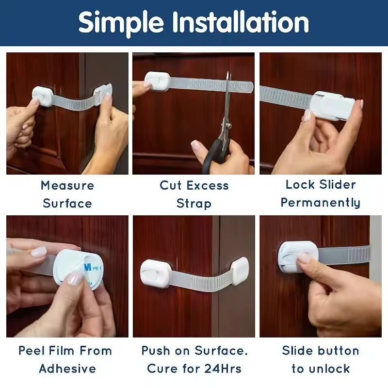 Baby & Child Safety | Adhesive Cabinet Locks